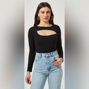 Astr Front Cut Out Bodysuit